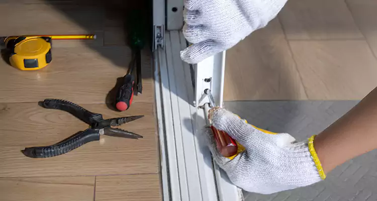 Backyard Sliding Door Track Repair in Winter Springs, FL