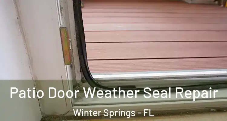 Patio Door Weather Seal Repair Winter Springs - FL